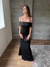 Cargar imagen en el visor de la galería, Rossana - Vestido negro con moño en espalda