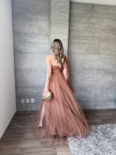 Cargar imagen en el visor de la galería, Jimena - Vestido largo de tul color terracota