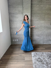 Cargar imagen en el visor de la galería, Kaela - Vestido largo azul