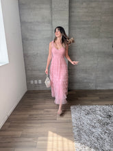 Cargar imagen en el visor de la galería, Lena - Vestido midi de tul rosa claro