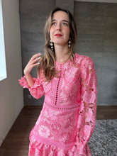 Cargar imagen en el visor de la galería, Bambina - Vestido corto manga larga rosa