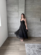 Cargar imagen en el visor de la galería, Lena - Vestido midi de tul negro