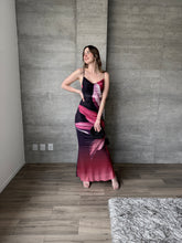 Cargar imagen en el visor de la galería, Prugna - Vestido largo de mesh floral