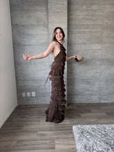 Cargar imagen en el visor de la galería, Eleonora - Vestido largo café