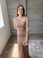 Cargar imagen en el visor de la galería, Kaela - Vestido midi color mocha