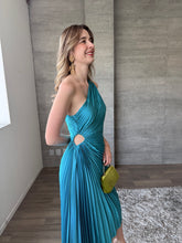 Cargar imagen en el visor de la galería, Capriella - Vestido asimétrico turquesa
