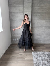 Cargar imagen en el visor de la galería, Lena - Vestido midi de tul negro