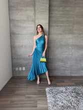 Cargar imagen en el visor de la galería, Capriella - Vestido asimétrico turquesa