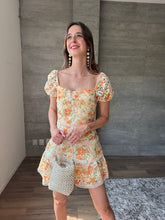 Cargar imagen en el visor de la galería, Simoneta - Vestido crochet mini naranja