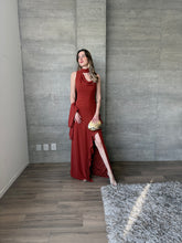 Cargar imagen en el visor de la galería, Silvana - Vestido largo color terracota