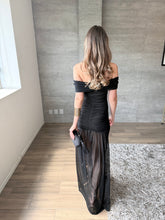 Cargar imagen en el visor de la galería, Giorgia - Vestido largo de mesh negro