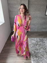 Cargar imagen en el visor de la galería, Artemis - Kaftan satinado rosa
