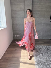 Cargar imagen en el visor de la galería, Maretta - Vestido largo plisado rosa multicolor