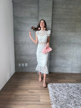 Cargar imagen en el visor de la galería, Mónica - Vestido midi blanco