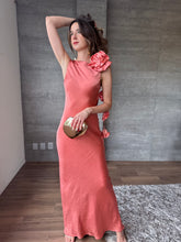 Cargar imagen en el visor de la galería, Francesca - Vestido largo satinado rosa