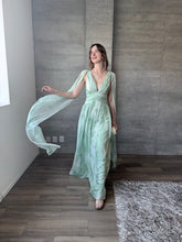 Cargar imagen en el visor de la galería, Massima - Vestido largo estampado verde