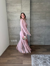 Cargar imagen en el visor de la galería, Elyse - Vestido midi flecos rosa