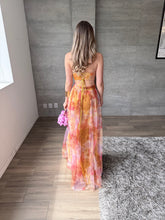 Cargar imagen en el visor de la galería, Calypso - Vestido largo de tul mostaza