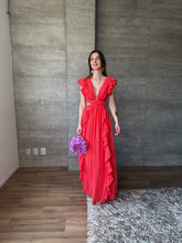 Cargar imagen en el visor de la galería, Rosella - Vestido largo coral