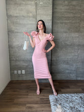 Cargar imagen en el visor de la galería, Carmina - Vestido midi rosa
