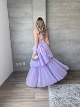 Cargar imagen en el visor de la galería, Barroca - Vestido largo de tul lavanda