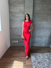 Cargar imagen en el visor de la galería, Francesca - Vestido satinado rojo