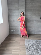 Cargar imagen en el visor de la galería, Candice - Vestido largo rosa multicolor