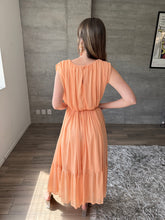 Cargar imagen en el visor de la galería, Milos - Vestido midi naranja