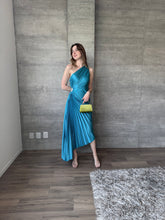 Cargar imagen en el visor de la galería, Capriella - Vestido asimétrico turquesa