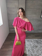 Cargar imagen en el visor de la galería, Ariadne - Vestido largo de satín rosa