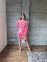 Cargar imagen en el visor de la galería, Bambina - Vestido corto manga larga rosa