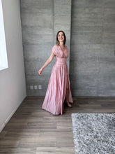 Cargar imagen en el visor de la galería, Pomeline - Vestido largo rosa palo