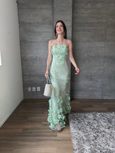 Cargar imagen en el visor de la galería, Rosetta - Vestido largo verde