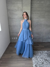 Cargar imagen en el visor de la galería, Barroca - Vestido de tul azul polvo