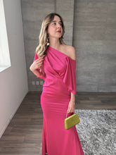 Cargar imagen en el visor de la galería, Ariadne - Vestido largo de satín rosa