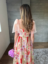 Cargar imagen en el visor de la galería, Pérola - Vestido midi flores bordadas