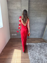 Cargar imagen en el visor de la galería, Francesca - Vestido satinado rojo