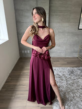 Cargar imagen en el visor de la galería, Gabrielle - Vestido largo vino
