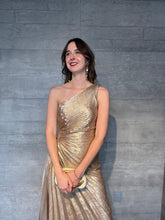 Cargar imagen en el visor de la galería, Eclipse - Vestido midi plisado champagne