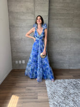 Cargar imagen en el visor de la galería, Anabell - Vestido de tul largo azul