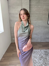 Cargar imagen en el visor de la galería, Farah - Vestido largo halter satinado morado