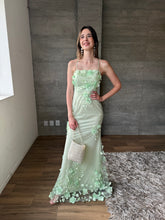 Cargar imagen en el visor de la galería, Rosetta - Vestido largo verde