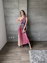 Cargar imagen en el visor de la galería, Athena - Vestido midi plisado multicolor