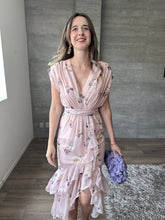 Cargar imagen en el visor de la galería, Cassis - Vestido midi floral rosa