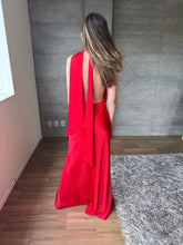 Cargar imagen en el visor de la galería, Piera - Vestido satinado largo rojo
