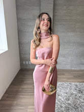 Cargar imagen en el visor de la galería, Zita - Vestido largo satinado rosa