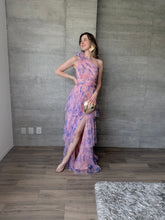 Cargar imagen en el visor de la galería, Melora - Vestido largo de tul rosa floral