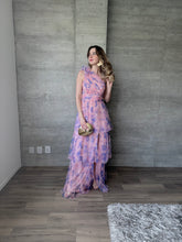 Cargar imagen en el visor de la galería, Melora - Vestido largo de tul rosa floral