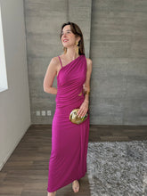 Cargar imagen en el visor de la galería, Melina - Vestido largo magenta