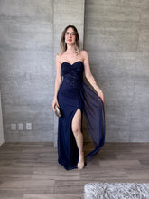 Cargar imagen en el visor de la galería, Barbadillo - Vestido largo mesh marino